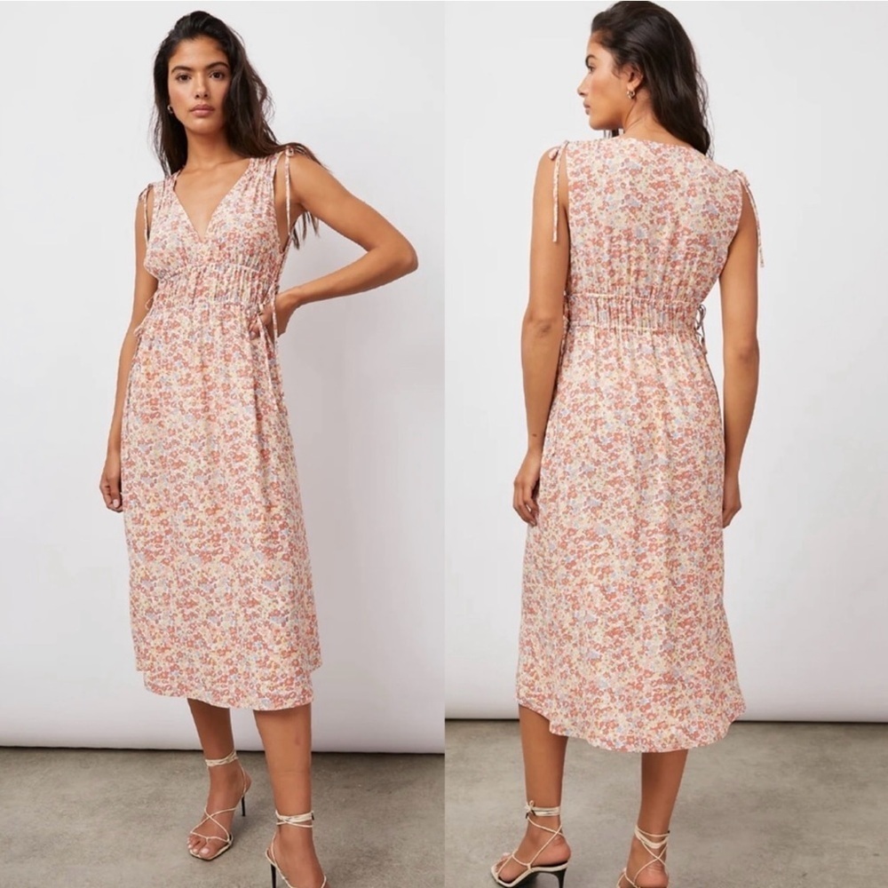 RAILS Constantine Multi Wildflower Sleeveless Midi Dress Size XS Floral **flaw*